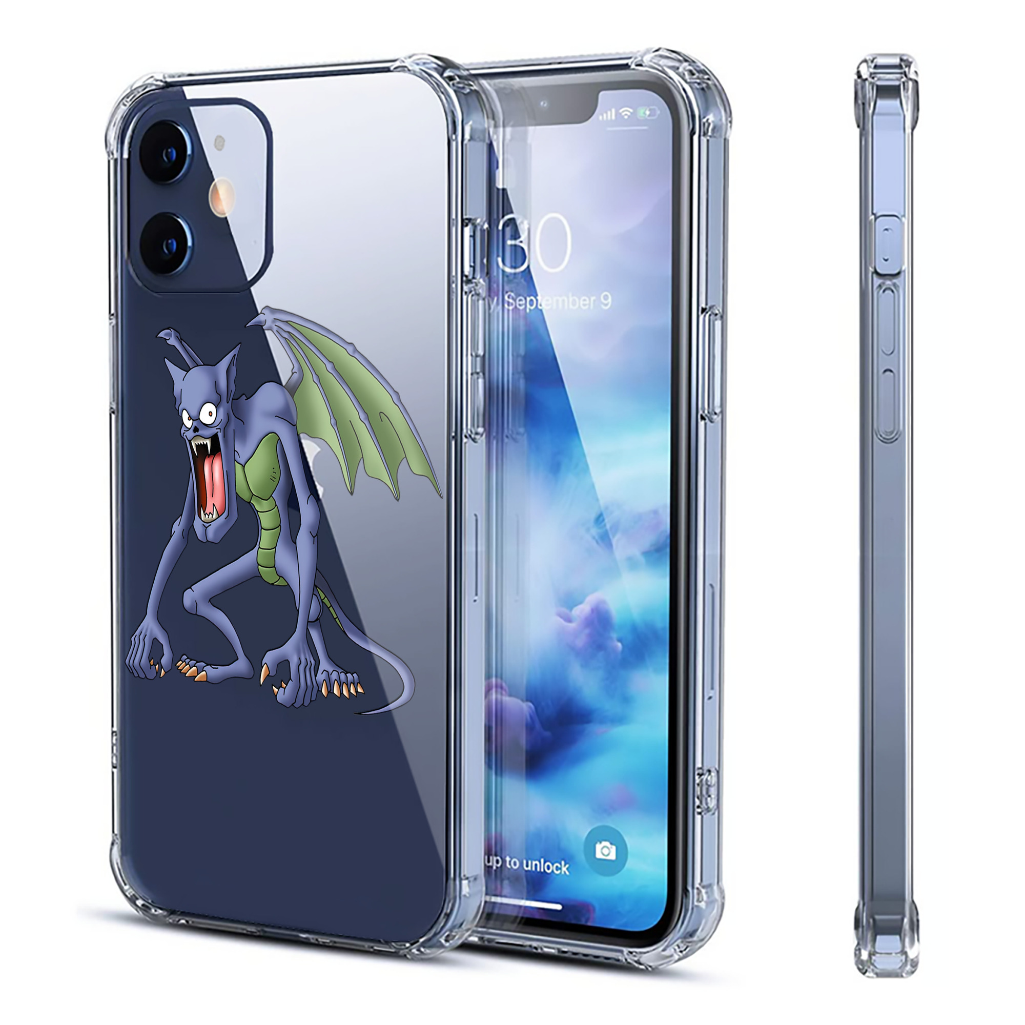 （画像用） ドラゴンクエスト Doragon Kuesuto Dragon Quest 【iPhone 12シリーズ対応】透明スマホケース（クリアソフトケース）